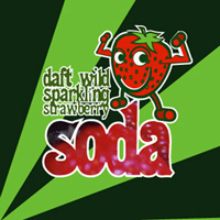 Daft wild sparkling strawberry soda